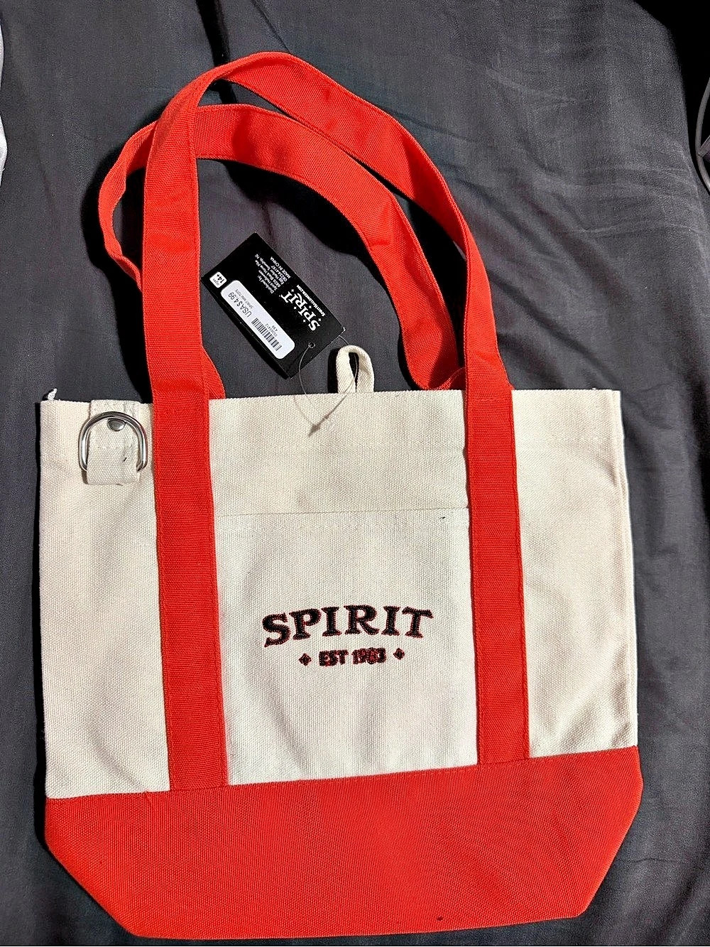 Spirit Halloween Tote Bag Red & White NWT 2026